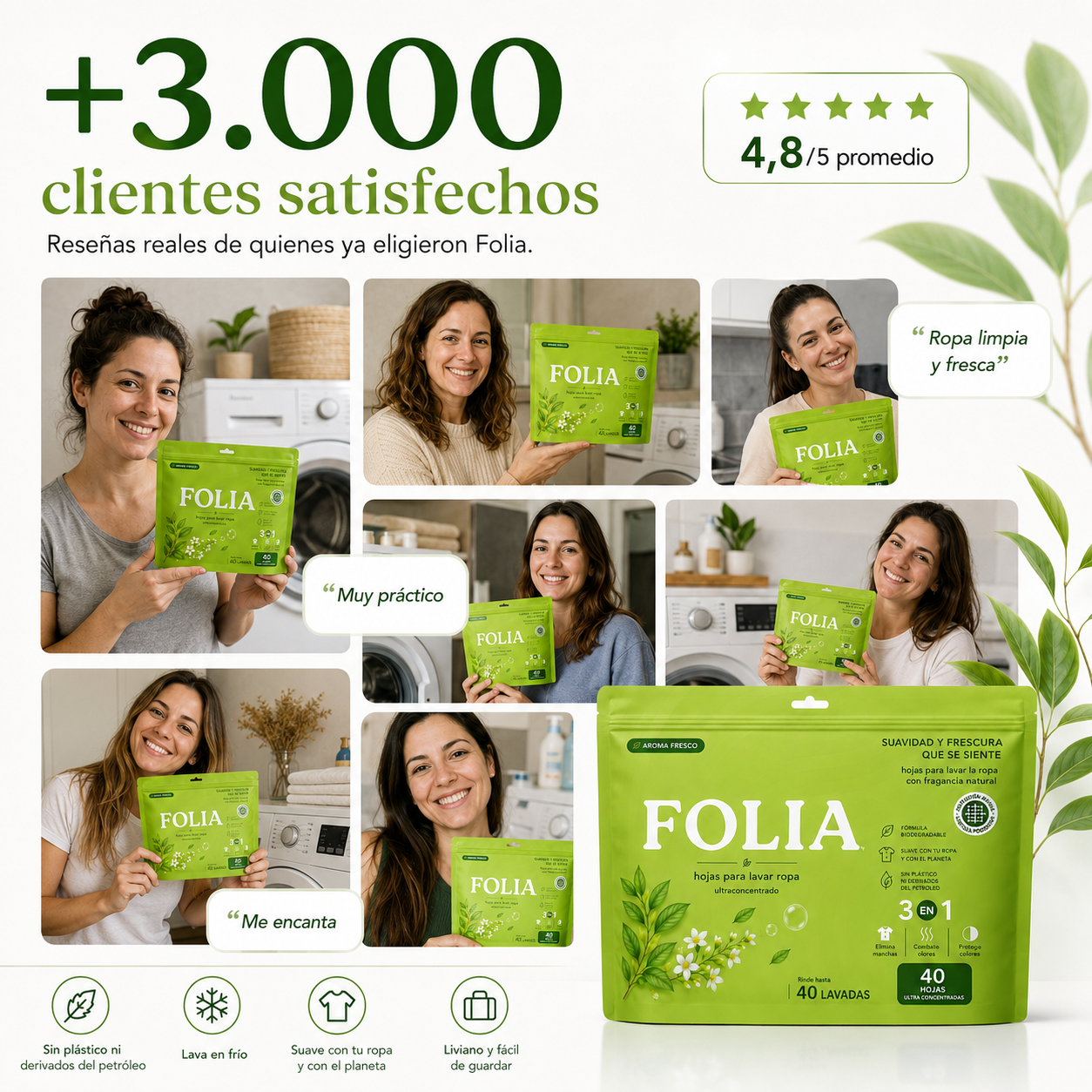 Jabón Para Lavar Ropa En Hojas Ecológico Sin Químicos
